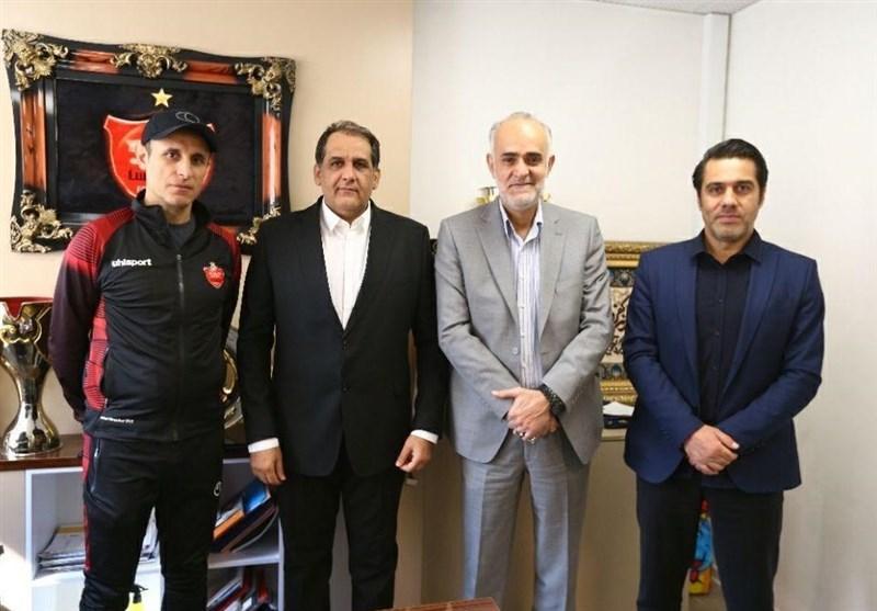 جلسه سرپرست جدید باشگاه پرسپولیس با مدیر و سرمربی تیم جلسه سرپرست جدید باشگاه پرسپولیس با مدیر و سرمربی تیم